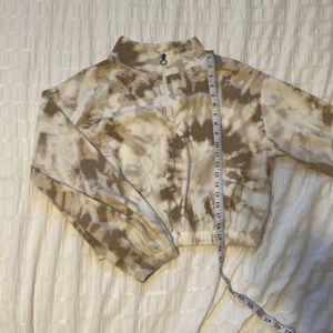 Girls cropped tie dye sweater